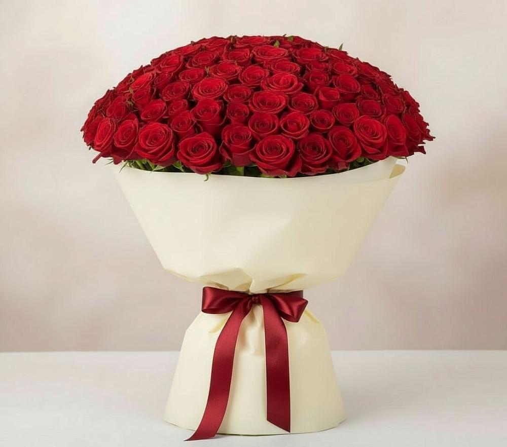 Букет 101 Красная роза Милано в Знаменке