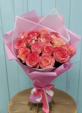 Букет 15 Розовых роз Равель в Знаменке